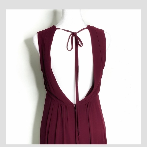 Show Me Your MuMu Dress Empire Waist Sleeveless Chiffon Maxi Length Keyhole Back - Picture 6 of 11